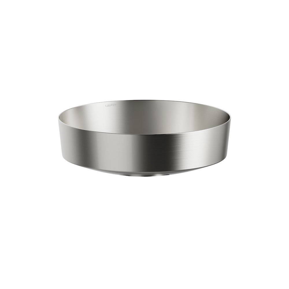 FotoOntdek de waskom in geborsteld roestvrij staal